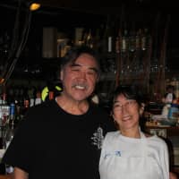 <p>George Matsumura, the owner of Kaname Restaurant in Cliffside Park with his wife, Jerri. </p>