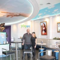 <p>Edgewater business owner Paul Turpanjian and store manager Leah Salnave</p>