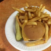<p>The classic combo of a burger and fries at River View East in Elmwood Park.</p>