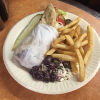 <p>A side of fries makes the dish at River View East in Elmwood Park.</p>