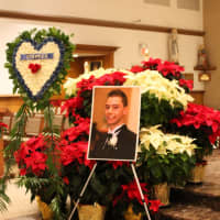 <p>In front of the altar at Epiphany Church in Cliffside Park.</p>