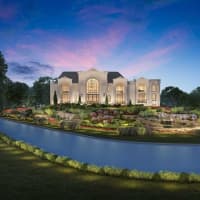 <p>The 15,000-square-foot colonial in Alpine is listed at nearly $10 million.</p>