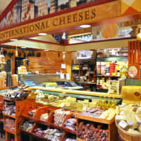 <p>International cheeses sold at Uncle Giuseppe&#x27;s Marketplace</p>