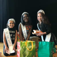<p>Victoria Galan, Jordan Sanchez and Isabella Galan spoke to students at New Roberte Clemente School in Paterson.</p>