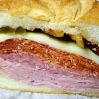 <p>Italian Combo sandwich on a roll</p>