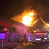 <p>The fire broke out in a restaurant kitchen and quickly spread.</p>