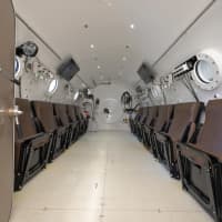 <p>A look inside Phelps Hospital’s hyperbaric chamber, the largest hyperbaric chamber in the northeastern United States. The chamber seats 12 patients per treatment and can accommodate stretcher patients as well.</p>