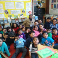 <p>Joan Grangenois-Thomas of Port Chester was among the community leaders who read aloud to third graders at Edison Elementary School on Wednesday.</p>