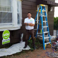 <p>Maywood&#x27;s Justin Griffing, owner of WOW 1 DAY PAINTING Bergen County.</p>