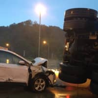 <p>An SUV ended up involved.</p>