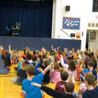 <p>Kathryn Whisler, who is from &quot;The NED Show,&quot; speaks to Katonah Elementary School students.</p>