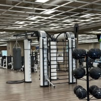 <p>Gym equipment at the new Life Time Middletown - Red Bank location in New Jersey.</p>