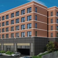 <p>An artist&#x27;s rendering shows the exterior of The Light House, a new luxury rental building on North Pearl Street in Port Chester.</p>