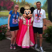 <p>Rich and Lindsay after completing the Disney Marathons in January 2015, shortly before Rich&#x27;s 65th birthday.</p>