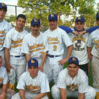 <p>Jimmy Guirland (back row, center) and Rich Tuero (front row, far right) played baseball together at Lyndhurst High School. This is a team picture from 2002.</p>