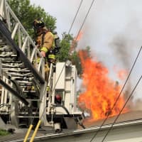 <p>The fire broke out on Joseph Street in Moonachie shortly before 5 p.m.</p>