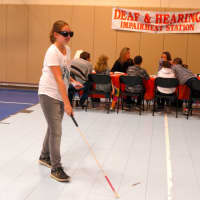 <p>A Meadow Pond Elementary School learns what it would be like to be blind.</p>