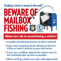 <p>Yonkers police are warning residents to beware of mailbox fishing.</p>
