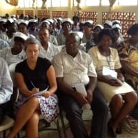 <p>Members of Sa Leone Health Pride traveled to Sierra Leone in 2012 -- and held two health conference, including this one in Freetown.</p>