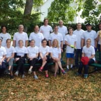 <p>The morning shift of volunteers from AXA IM in Greenwich.</p>