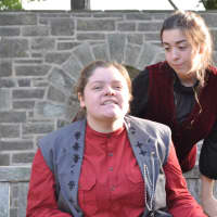 <p>Kit Devine and LIndsey Houlihan, in scene from &quot;Much Ado About Nothing.&quot;</p>