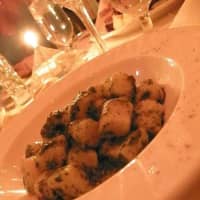 <p>Novelli&#x27;s fluffy homemade gnocchi is smothered in pesto sauce.</p>