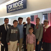 <p>David Beebe with his daughter Ryann Pegler and her family.  This year marked David&#x27;s 11th consecutive and last year attending the Ox Ridge Veteran&#x27;s Ceremony.</p>