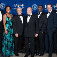 <p>Pace faculty and staff were on hand to celebrate the achievements of both President Friedman and Dr. William Offutt.</p>