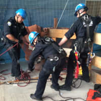 <p>Port Authority Police EMS rescuers.</p>