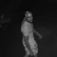 <p>Police are looking for the person pictured in connection with an August killing in Newark</p>