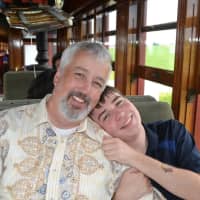 <p>Executive Director of POAC Autism Services Gary Weitzen with his son Christopher.</p>