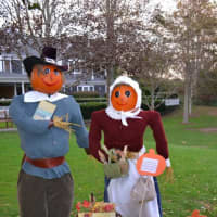 <p>A couple of pumpkin people created by the local library.</p>