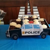 <p>The party had a &quot;cops and robbers&quot; theme</p>