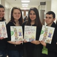 <p>Shannon Stemper, Andie Bigos, Carlie Rein, Kayla Vincent, Nicole Mofrad, Andrew Favorito, Alexandra Capodicasa, Sara Takubo and Marianna Maltsev display their children&#x27;s book &quot;Lily the Learner&quot;</p>