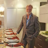 <p>Tim Button from Stedila Designs and his beautiful place settings.</p>