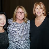 <p>Kris Kim, Executive Vice President, Eastern Division, American Cancer Society; Debbie Colgan, Senior Director, Distinguished Events, American Cancer Society and Marcie Manfredonia Siciliano, Diamond Gala Volunteer Planning Committee Member.</p>