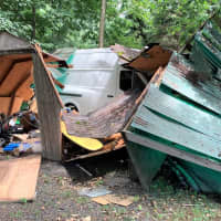 <p>The van barreled 50 feet into the Wyckoff shed off Route 208.</p>