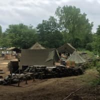 <p>A clearing on the Purchase College campus became an Army base for the Vietnam scenes in &quot;The Post.&quot;</p>