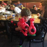 <p>Balloon animals are part of the fun at children&#x27;s parties at Pizza One in Haskell</p>