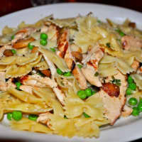 <p>Bowtie pasta with chicken and peas is a simple but hearty meal at Posa Posa in Nanuet.</p>