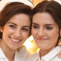 <p>Nursing program graduates Eliana Frances and Katie Sgambati.</p>