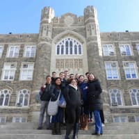 <p>Rye Neck High School students participated in a college-level Spanish lesson during a recent visit to Fordham University.</p>