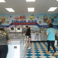 <p>The interior of Ralph&#x27;s Italian Ices and Ice Cream, a shop in Mamaroneck that draws crowds for its frozen treats and glares from neighbors irked by the traffic it generates.</p>