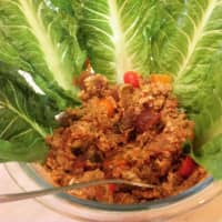 <p>Karen Ranzi, an author and plant-based health coach, teaches people to make healthy meals, like cauliflower Spanish rice.</p>