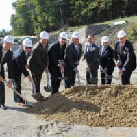<p>Saber Dobbs Ferry broke ground on the retail, dining and entertainment portion of Rivertowns Square on Oct. 6 </p>
