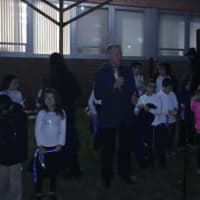 <p>Rockland County Executive Ed Day at the annual menorah lighting ceremony, which took place Friday outside the Allison-Parris County Office. Building in New City. </p>