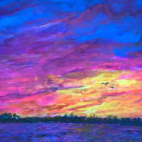 <p>&quot;Rowayton at Sunset&quot; by Gigi Barrett</p>