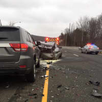 <p>Brian Glasser slammed into the back of a state police cruiser back in January on northbound Route 7 near Exit 12 in Brookfield. The cruiser was parked to protect the victim of an unrelated crash.</p>