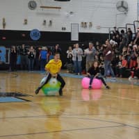 <p>Rye Neck Middle School students collaborated with one another during their Middle School Olympics.</p>
