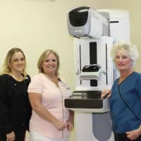 <p>From left, Amanda Collado, RT(R)(M), Women’s Imaging Supervisor; Janet McComb, MPA, Regional Director, Imaging Services; and Lori Lade, RT(R)(M), Mammography Technologist.</p>